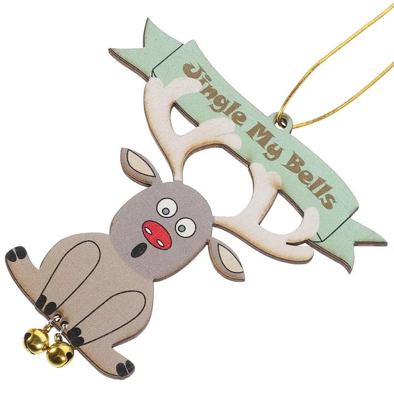 Dzwon moimi dzwoneczkami Zabawna ozdoba świąteczna Akrylowa drukowana ozdoba dzwoneczek z tyłkiem Świętego Mikołaja Dekoracja do zawieszenia Prezent Zawieszka na choinkę Dekoracja na przyjęcie