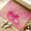 Tapis de sol cerise Tapis doux en flanelle Tapis absorbant antidérapant pour salle de bain chambre décoration de la maison