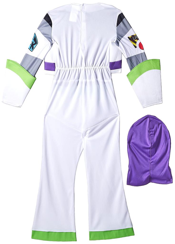 Clearstone Disney Toy Story 4 Halloween Buzz Lightyear Cosplay Costume for Kids, Size 110-125cm, Green and White, 90192L