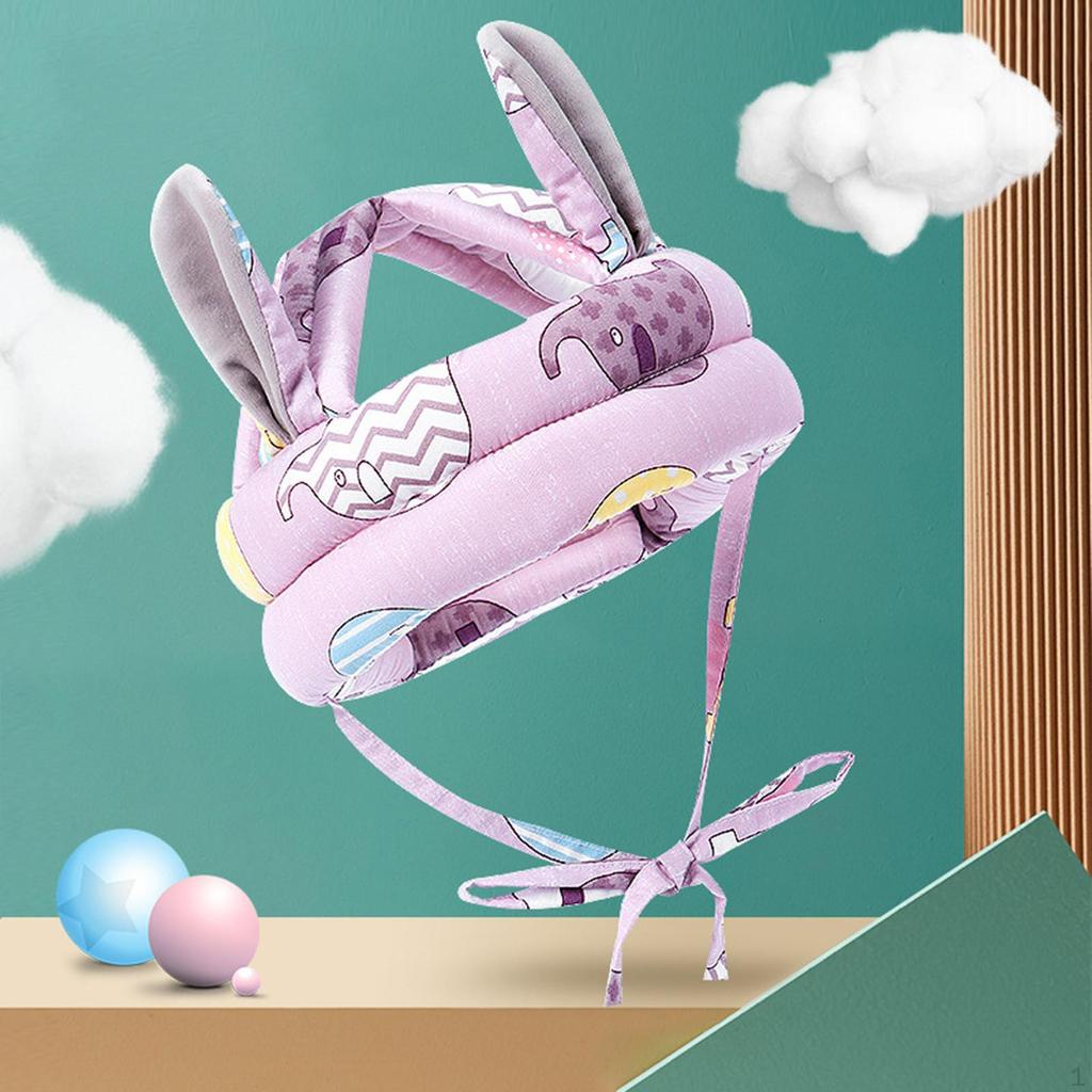 Adjustable 40-45cm Breathable Cotton Infant Safety ive Helmet Hat Head for Walking Running