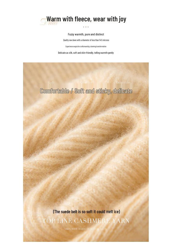 Women's Cashmere Hoodie Knitwear: Autumn & Winter Skin-Friendly Long Sleeve Loose Slimming Sweater
