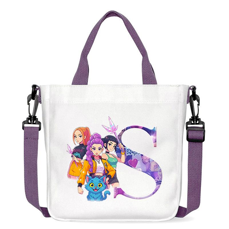 Kids Girls Sajaboys Rumi Mira Zoey Printed Student Lightweight Crossbody Bag Casual Canvas Shoulder Bags