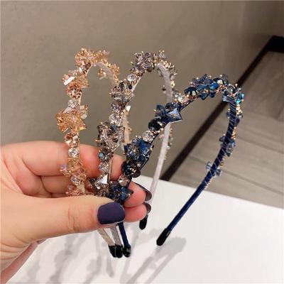 Korean Elegant Crystal Rhinestone Headband: Chic French-Inspired Hair Accessory