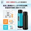 The-peacock Thermos Industry (The-peacock) [Sports Drink Compatible] Peacock Water Bottle, 600ml, One-Touch Insulation, Hot & Cold Insulation, Large C