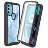 Crystal Cover Hybrid TPU/PC Case for Motorola Moto G71 5G / G51 5G With PET Screen Protector 360 Degree Full Coverage Shockproof