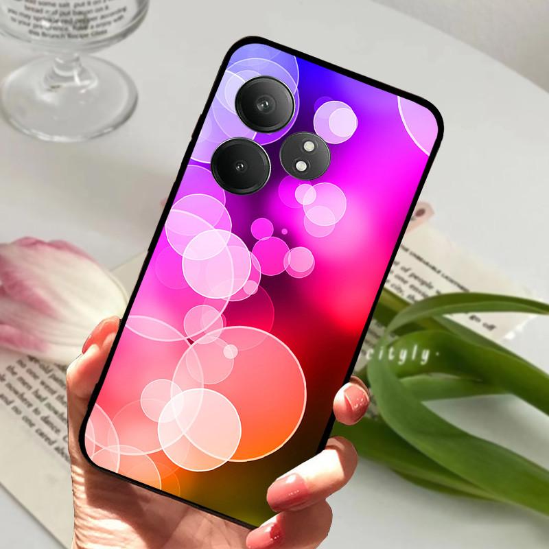 For Realme GT 6 GT6 Case Shockproof Soft TPU Silicone Phone Cover For Realme GT 6T Capa Realme GT6 GT6T Cartoon Matte Bumper