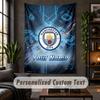 Wall Tapestry Manchester City Print Custom Name Text Wall Hanging Home Decor