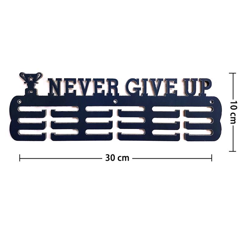 

Never Give Up Medal Holder Sport Medal Hanger Medal Rack Display Acrylic Wall Mounted Medal Rack For Sports Events