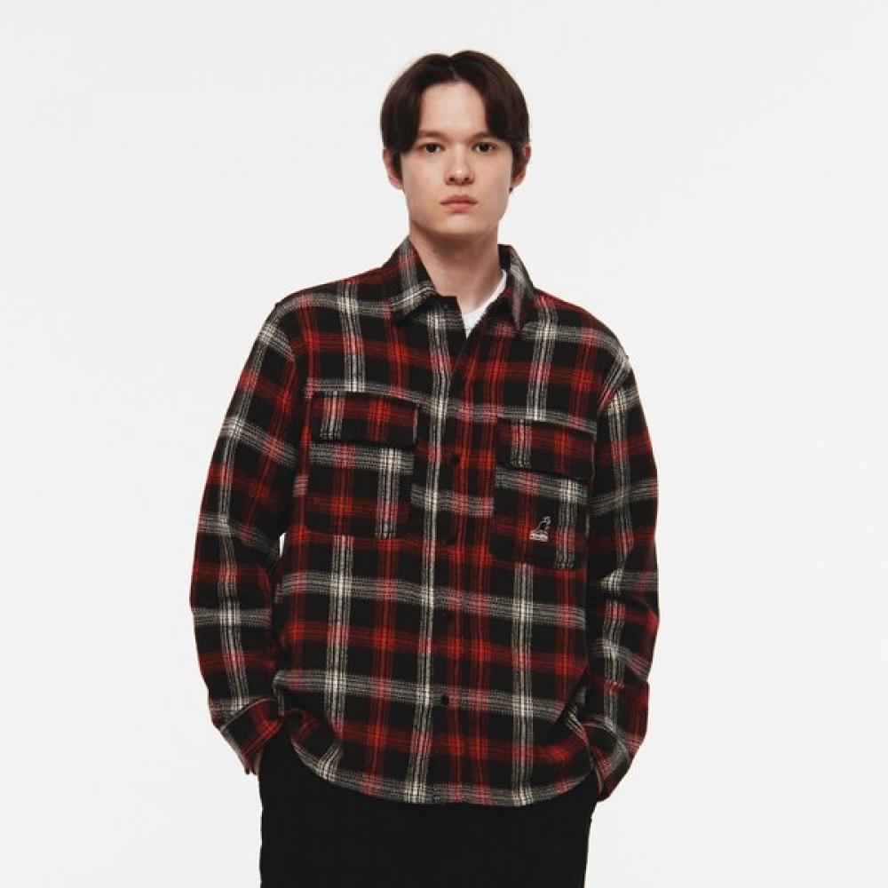 Kangol Flannel Check Shirt Red 7067 SS