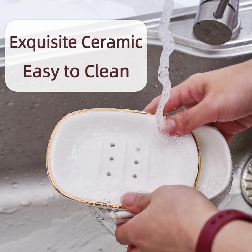Eco Friendly Ceramic Soap Holder Nordic Style Soap Box Bathroom Accessories