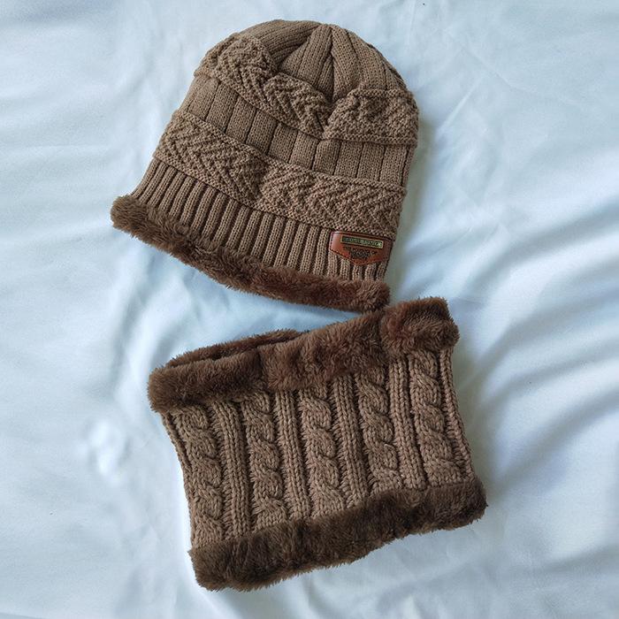 Boys Winter Hats and Scarves Set Boys Girls Add Thick Hats and Necklaces In Autumn Cute Baby Hats for Children Ages 3-12Years