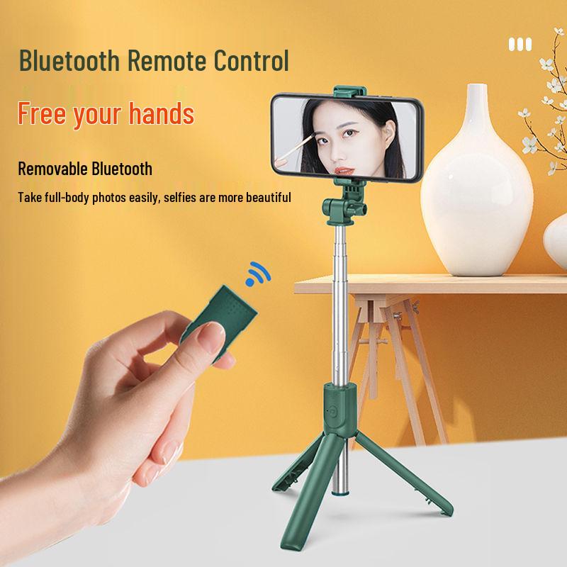 Portable Multifunctional Bluetooth Selfie Stick Tripod with Fill Light and Retractable Design