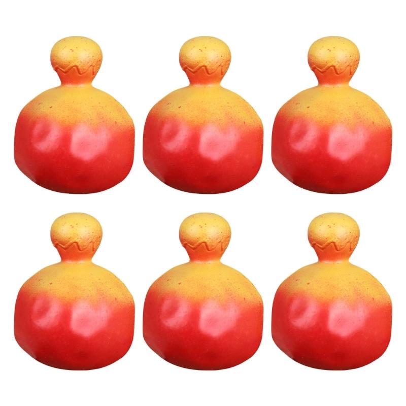 6Pieces Fruits Replicas Decorations User Friendly Simulation Fruits for Festival Decoration Realistic Home Accent