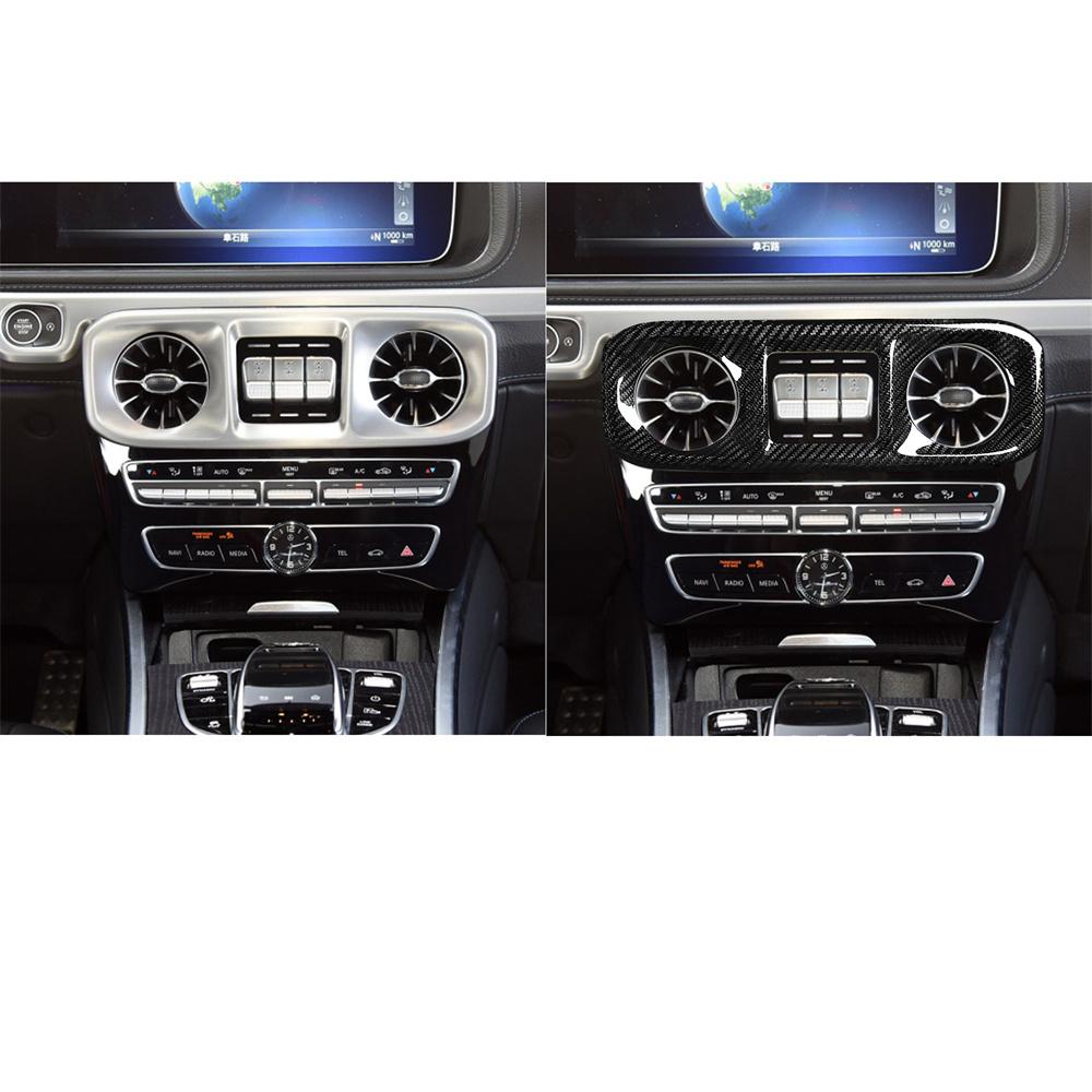 Carbon fiber central control air outlet decorative stickers for Mercedes-Benz G-class
