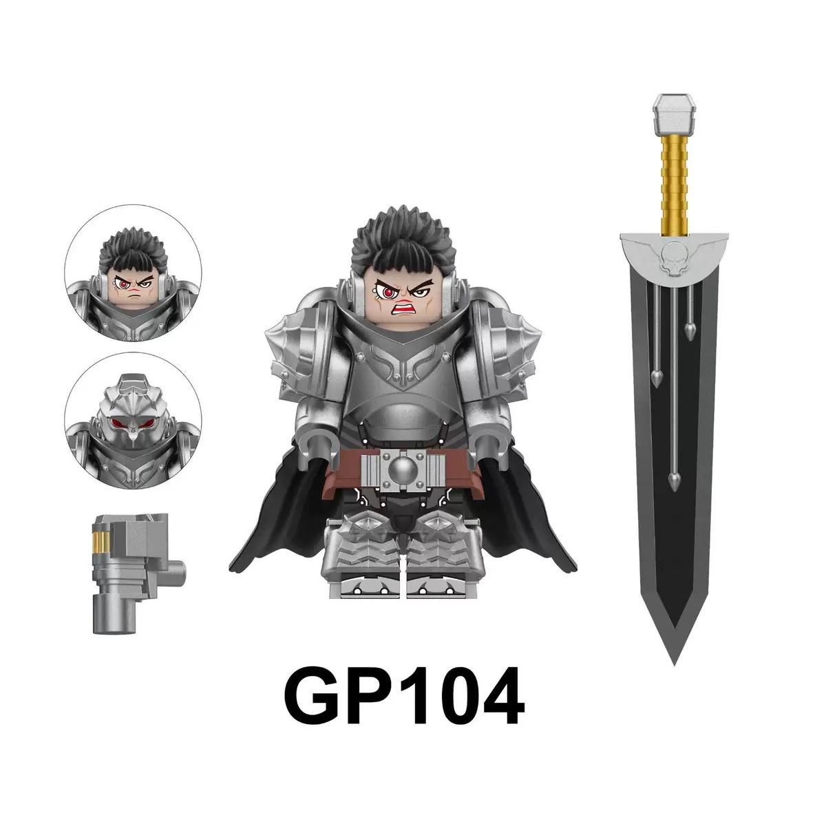 Brand new High-Quality Anime High-Quality Berserk High-Quality Guts High-Quality Minifigure High-Quality Black High-Quality Swordsman High-Quality