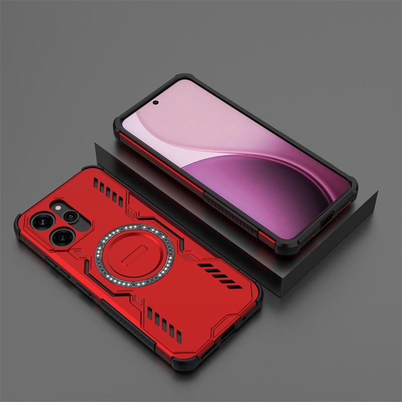Shockproof Armor Case For Xiaomi Redmi 12 Magnetic Adsorption Wireless Charge Cover For Redmi 12 13 13x Case For Redmi 12 Case