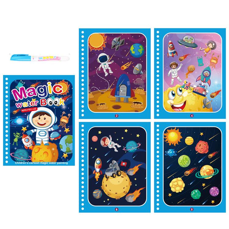 Kids Montessori Toys Reusable Coloring Book Magic Water Drawing Book Painting Drawing Toys Sensory Early Education Toys for Kids