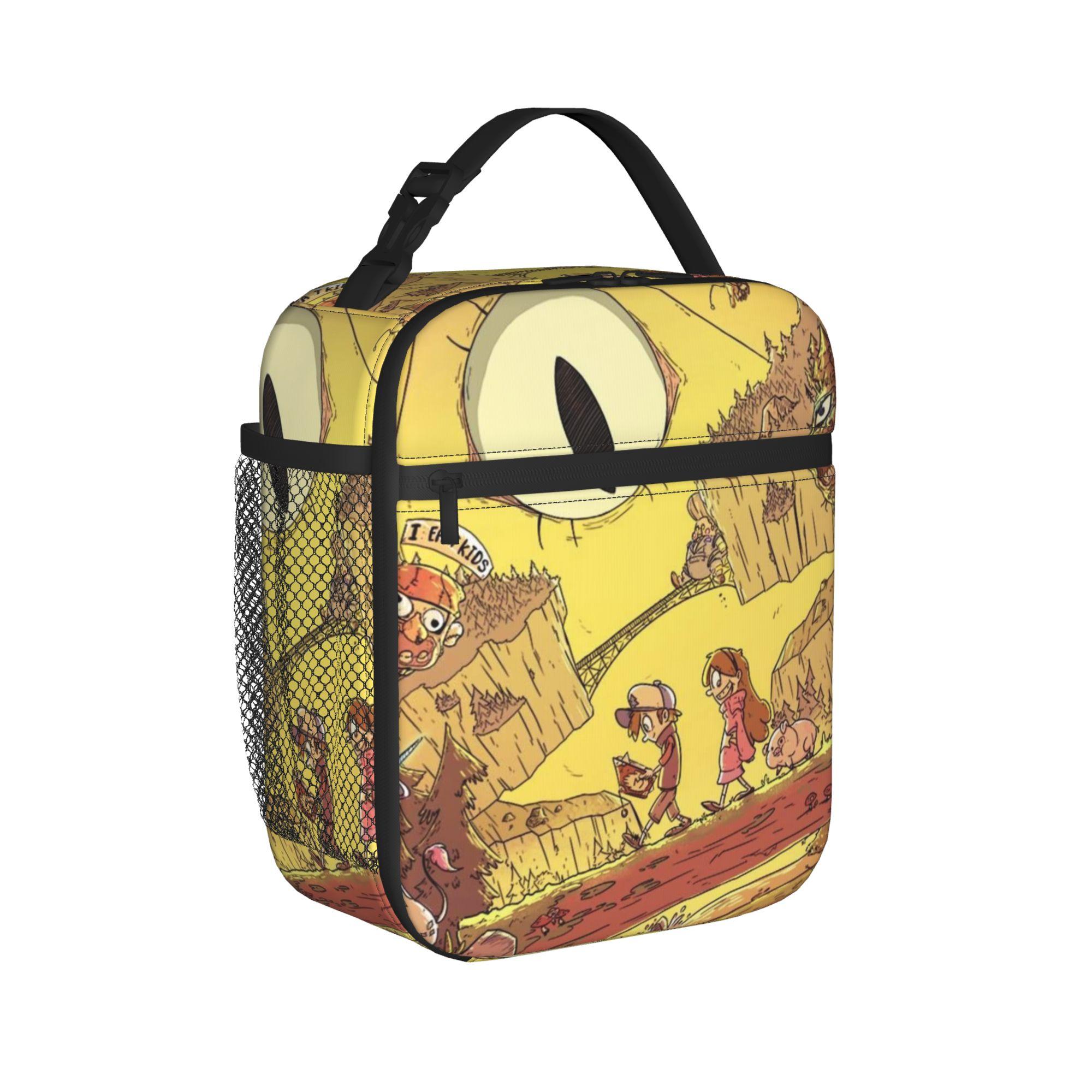 Gravitys Falls Geïsoleerde Lunchtas voor Mannen Vrouwen Voedselcontainer Draagbare Thermische Koeler Bento Box Voor Reizen Option 1