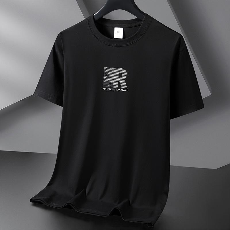 R Herrenmode Kurzarm-T-Shirt aus reiner Baumwolle S-6XL
