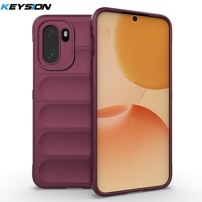 KEYSION Heavy Duty Shockproof Matte Phone Case for OnePlus 15R Anti-skid Soft Silicone Phone Back Cover for OnePlus 1+Ace 6 6T