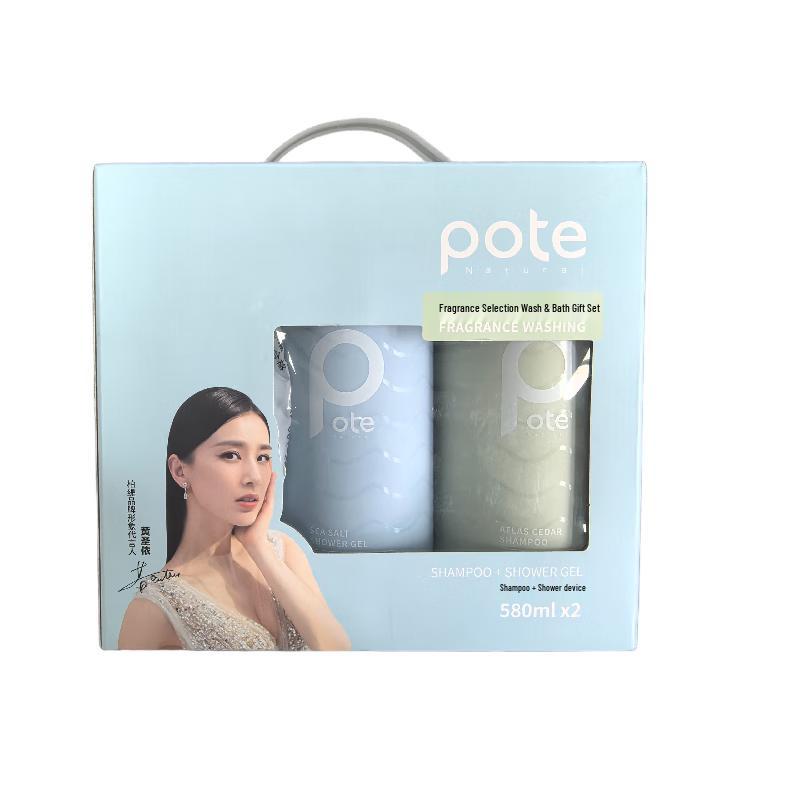 POTE Fragrance Selection Shampoo & Shower Gel Gift Set 2 x 580ml (Total 1160ml)