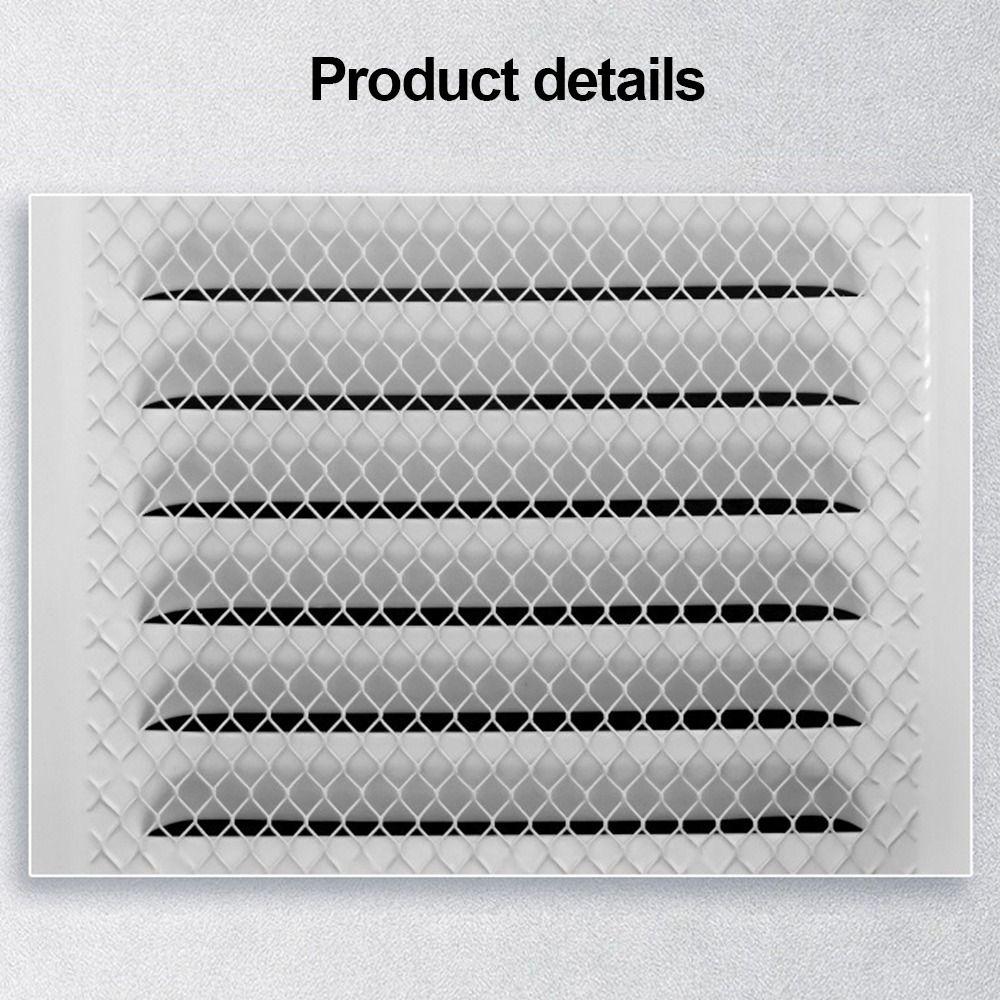 Stainless Steel Metal Vent Cover Built-in Insect Screen White Black Grille Cover Square Louver Air Vents Grille