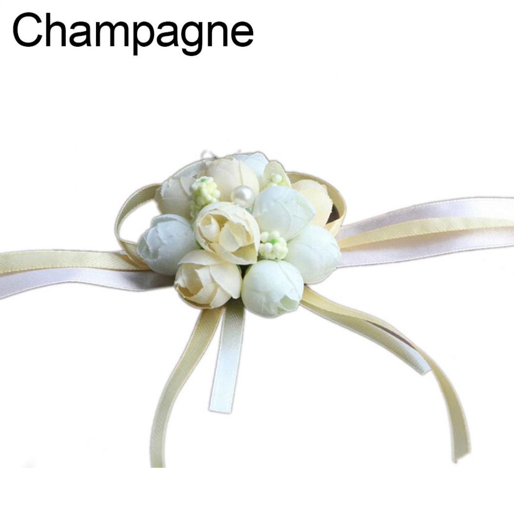

Свадебный браслет-корсаж для подружек невесты и сестер с искусственным жемчугом MIT шампанского