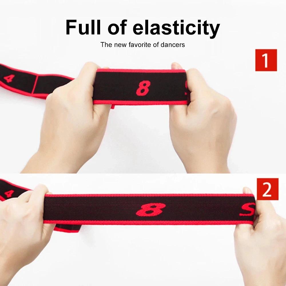 8 Section Style Dance Yoga Stretching Belt Pilates Fitness Tension Digital Elasticity Latin Elastic Stretch Resistance Band