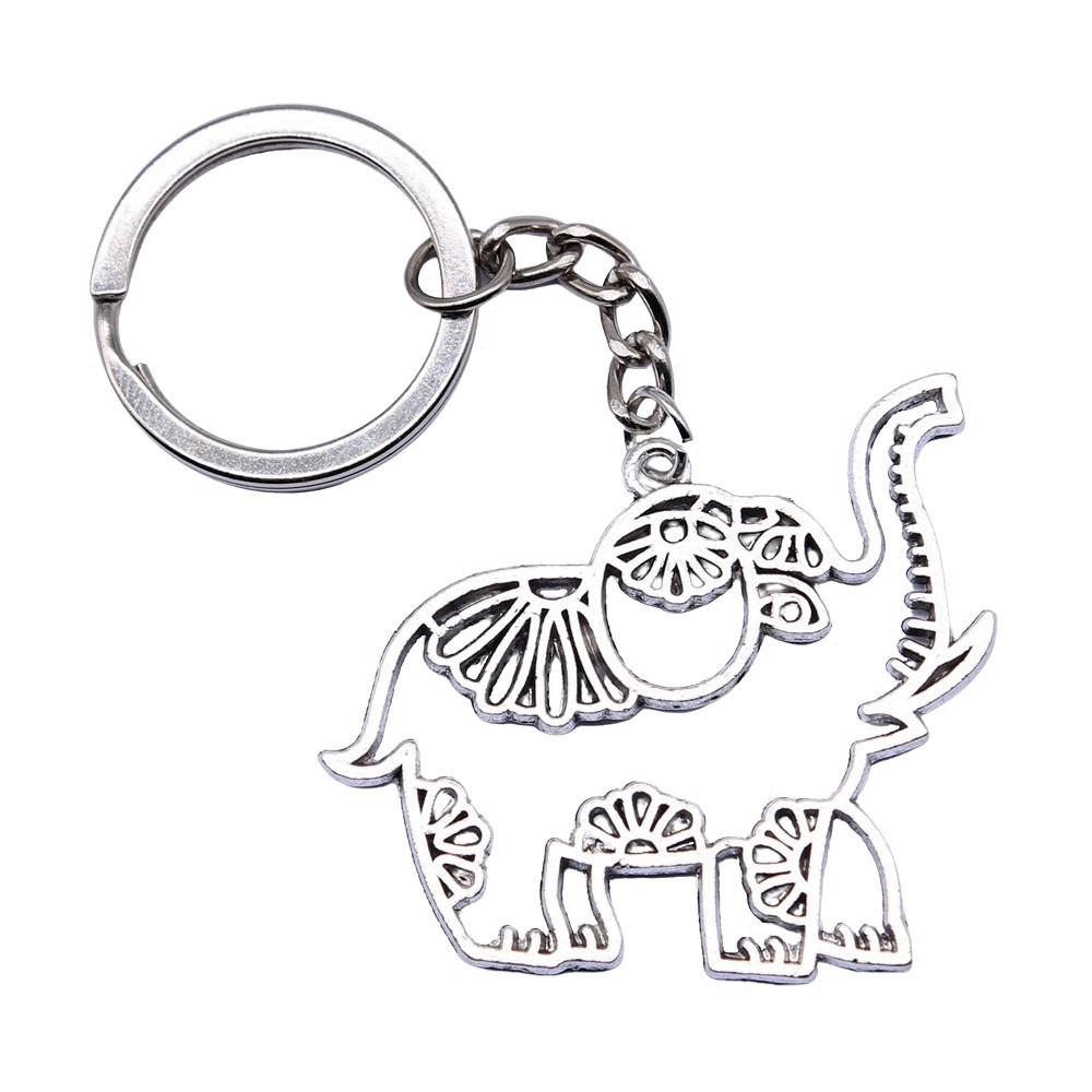 Pendants Elephant Charm Keychain Animal Theme Key Ring 28mm