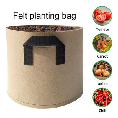 Plant Grow Bag Large Capacity Breathable with Handles Garden Vegetables Flower Planting Pouch Household Supply