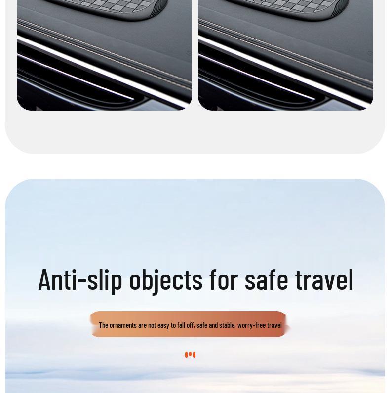 Anti-Slip Car Dashboard Mat & Phone Holder with Hidden Parking Plate