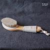 Solid Wood Soft Bristle Back Scrubber Bath Brush for Dry Body Brushing.