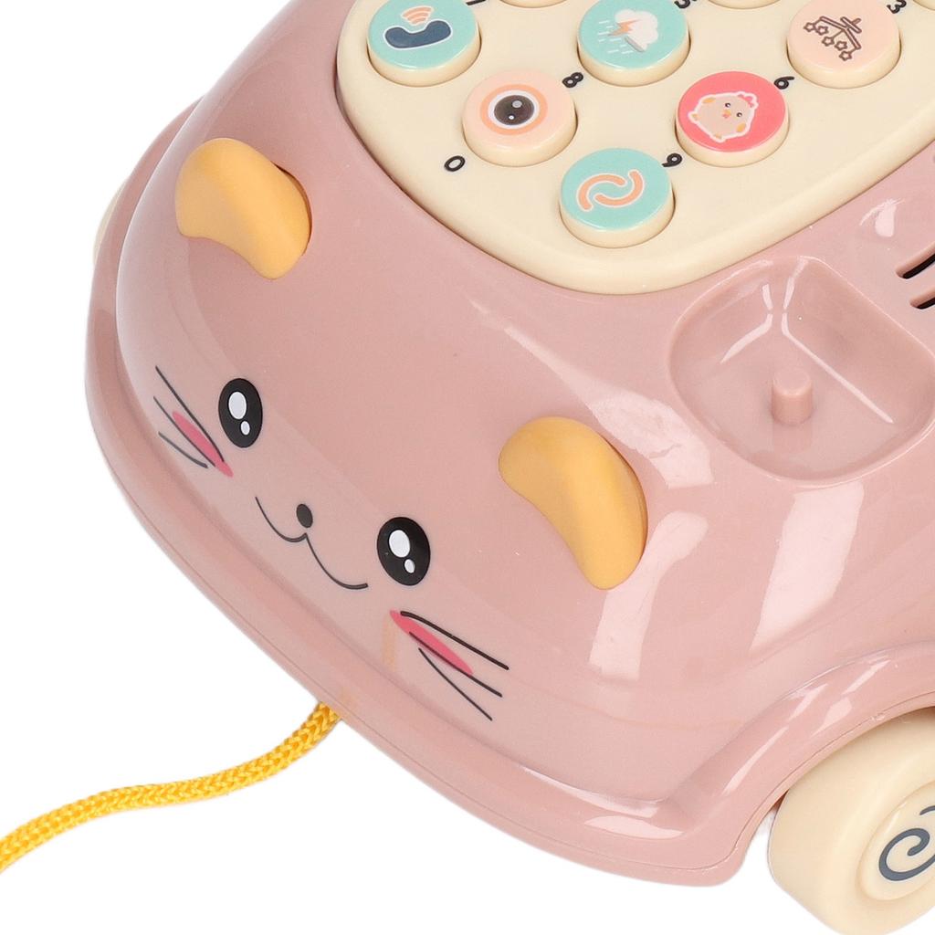 Baby Phone Toddlers Musical Toy Pretend Phone Call Toy Car Bilingual Story NaMachine Kitty Shape for Enlightment