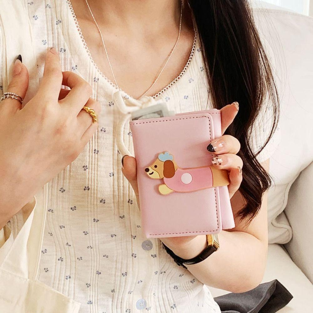 Ultra Thin Sausage Dog Wallet Korean Style Coin Pouch Casual PU Leather Card Holder  Men