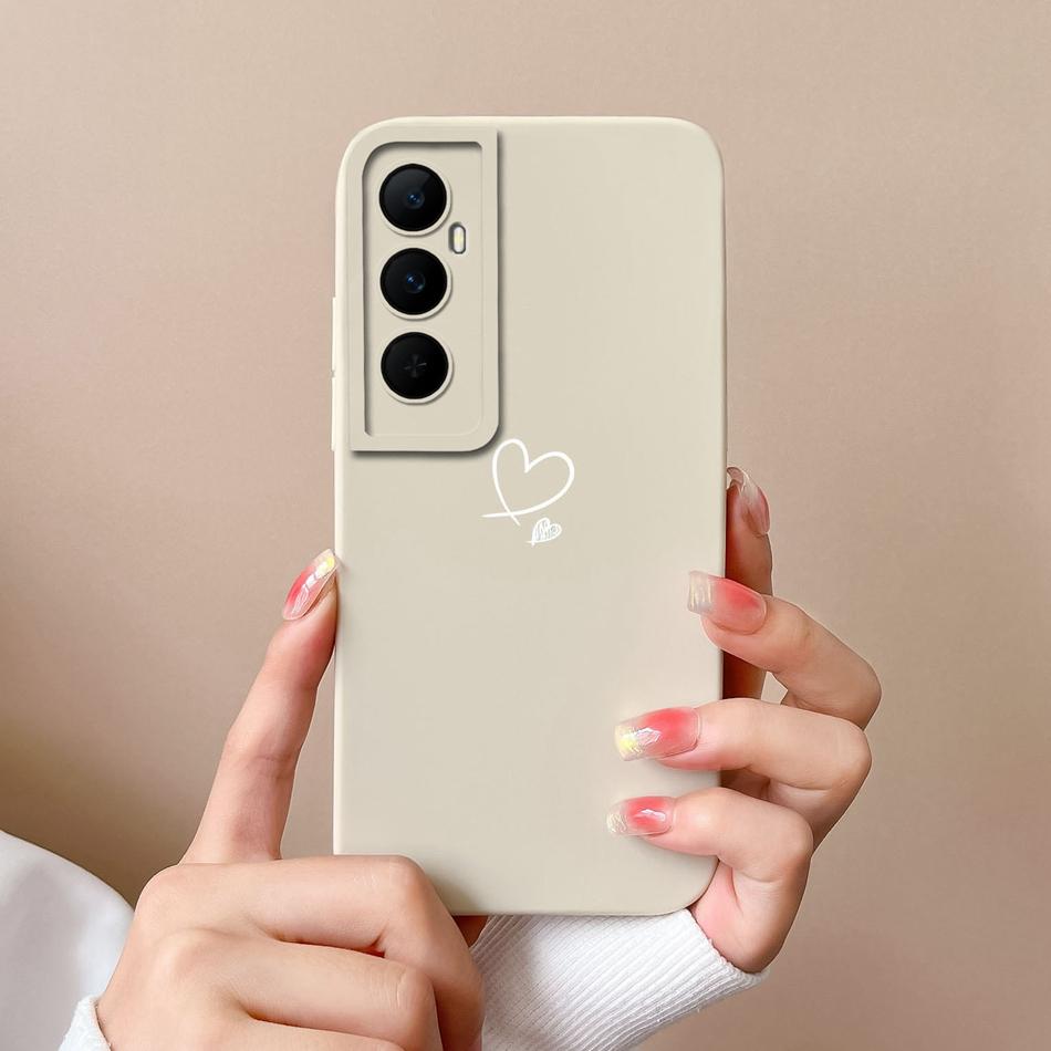 For Realme C65 4G Phone Case Butterfly Cat Ultra Thin Liquid Silicone Camera Protection Back Cover For Realme C 65 Funda Carcasa