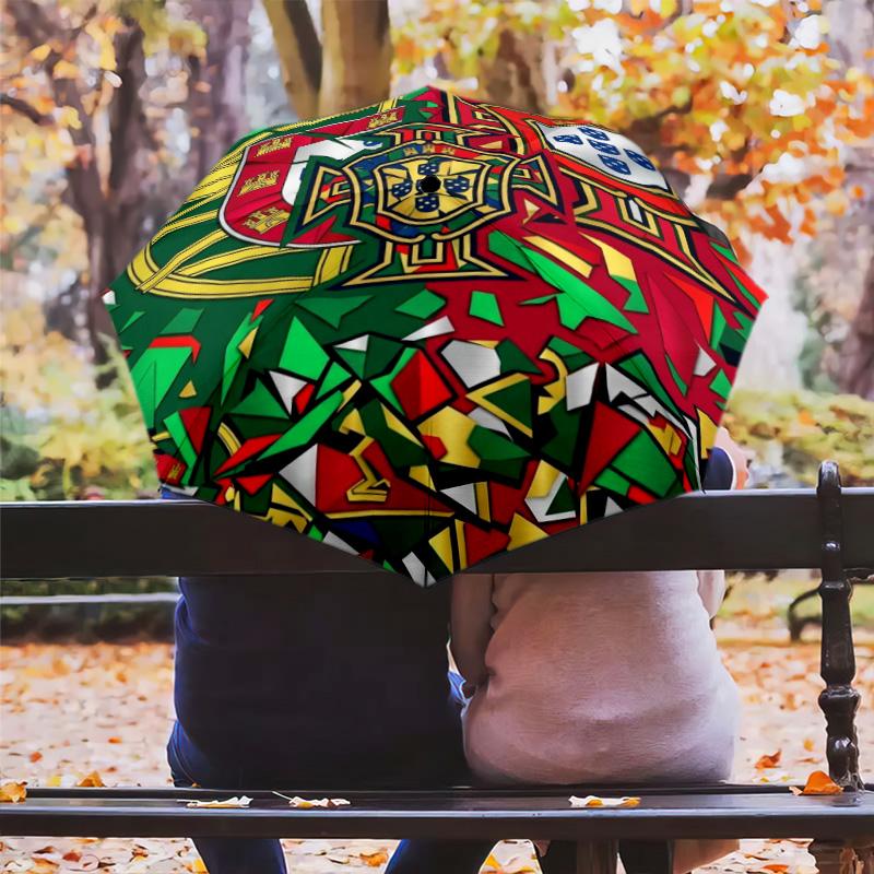 Portuguese Heritage Emblem Folding umbrella durable travel Sun umbrella travel Gift
