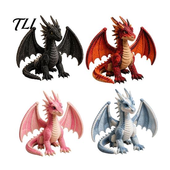 Creative Gifts for Craft Enthusiasts Flying Dragon Patchwork DIY Kit Collection, Handmade Animal Sewing Kit, Relaxing Crafting Kits Home Art