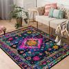 Luxurious Colorful Bohemian Persian-Inspired Mat Stain Resistant Machine Washable Polyester Mat Indoor Outdoor Large Area Mat