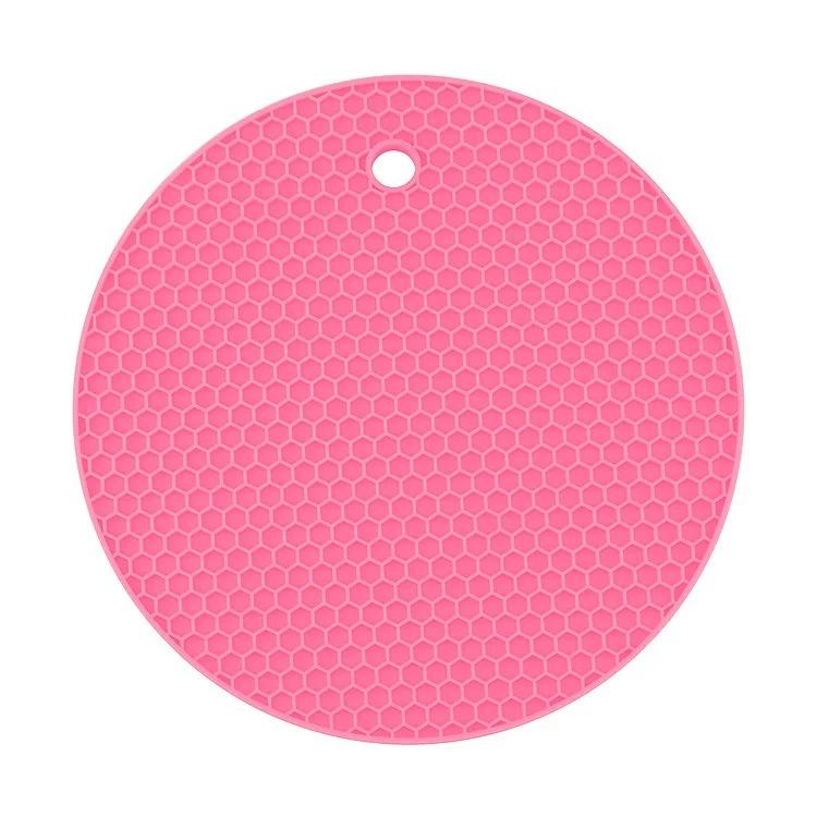 17.5cm Round Heat Resistant Silice Mat Drink Cup Coasters N-slip Pot Holder Table Placemat Kitchen Accessories Onderzetters