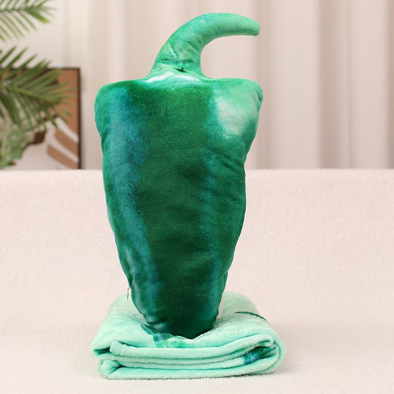 Creative Fruits And Vegetables Cabbage Green Peppers Pillow Blanket Plush Toys Home Sofa Pillow Cushion Muppet Doll