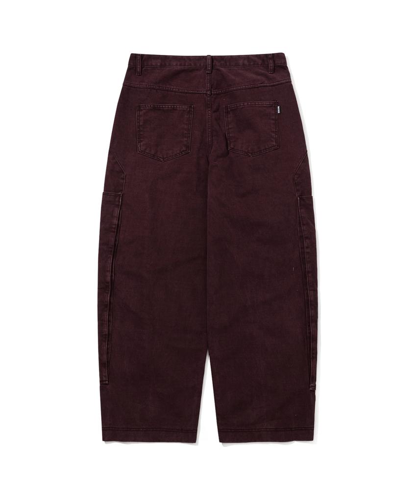 Bieseulaebis Patch Pocket Cotton Pants Wine