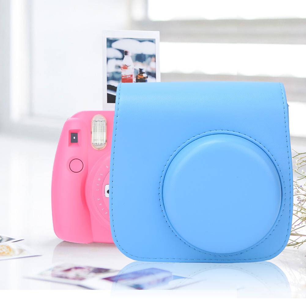 PU Leather Portable Single Shoulder Camera Case Protective Pouch Cover Bag for Fujifilm Instax Mini8 8+ 9