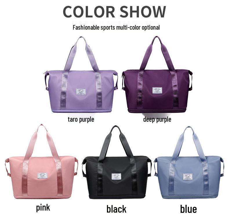 Women's Large Waterproof Travel Bag with Dry/Wet Separation, Expandable Storage, Ideal for Fitness, Swimming, Business Trips