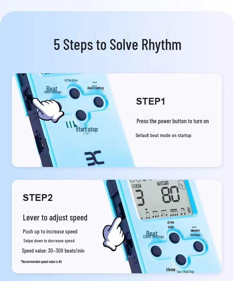 Yinuo Universal Metronome for Guzheng, Piano, Drum, Guitar, Violin, and Vocal Rhythm.
