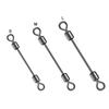 50pcs Solid Ring Heavy Duty Ball Bearing Barrel Double Rolling Fishing Swivel Connector