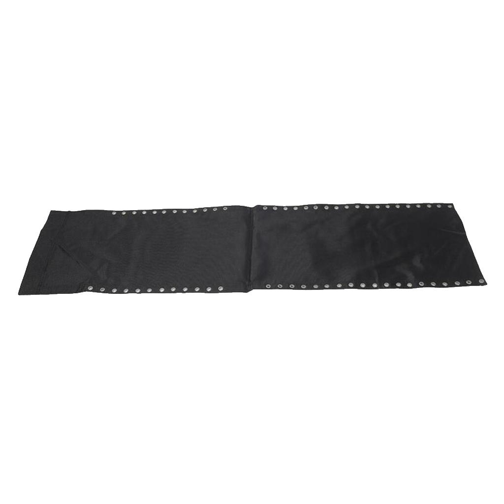 Patio Folding Recliners Replacement Black Fabric Cloth & Gray Cord Laces