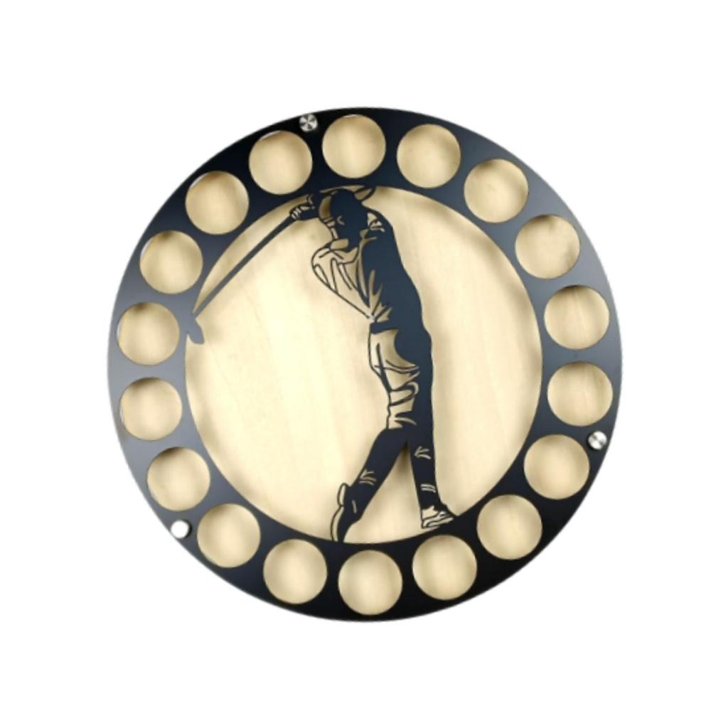 Golf Ball Display Stand, Metal Silhouette, Decorative Cabinet