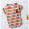 Pet Dog  Ruffle Striped Skirts Vest for Bulldog Cat Sweet Spring Summer Party Slim Dress Puppy Skirt