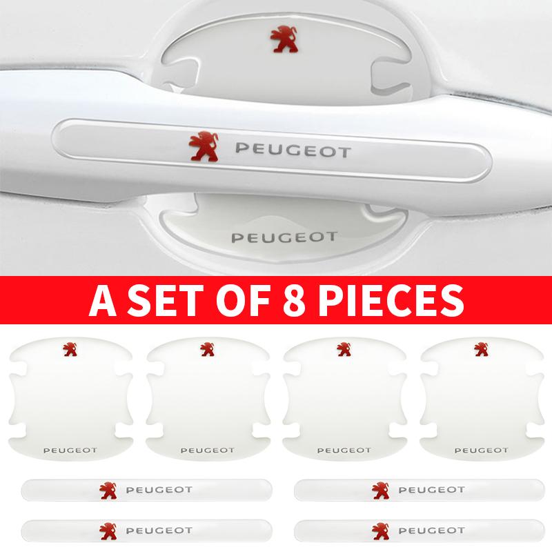 Car Door Handle Bowl Transparent Anti-collision Protection Strips Stickers for Peugeot Rcz 106 508 GT 408 205 Mpv 308 5008 1007