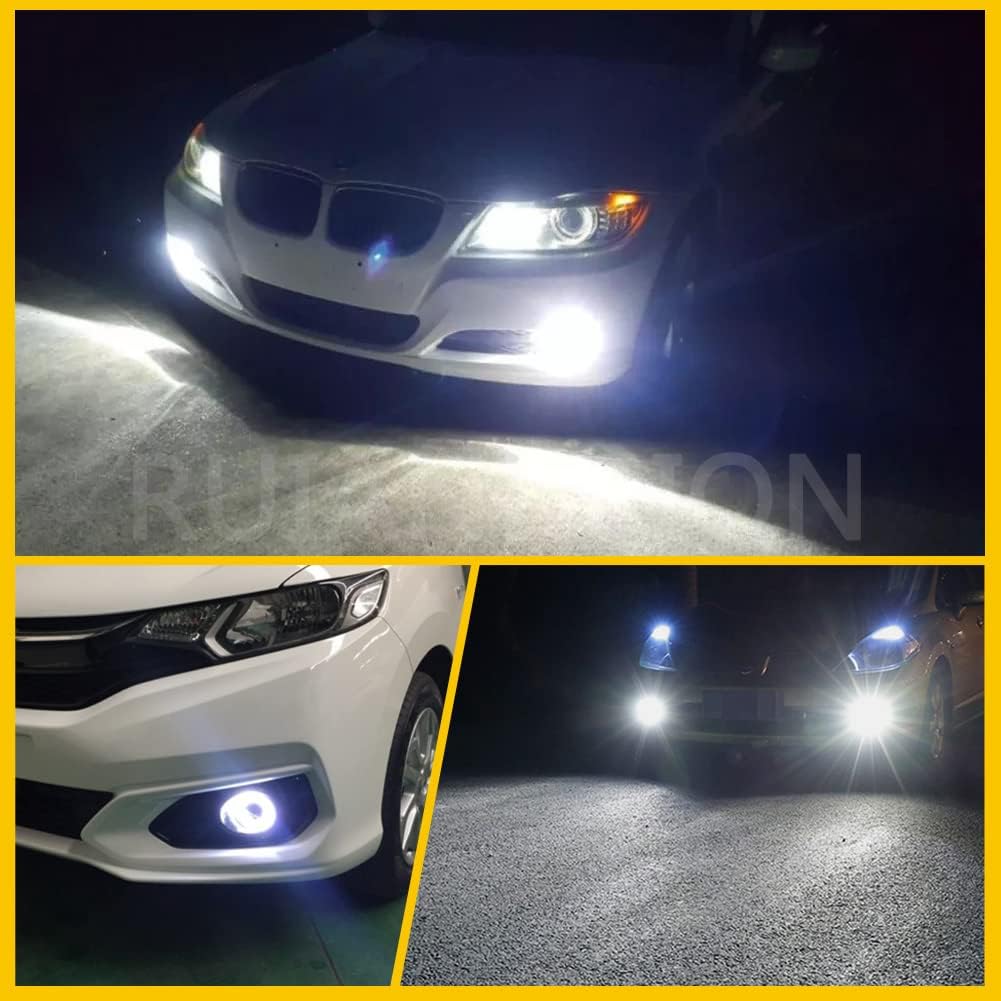 Ruiandsion 2pcs H3 Halogen Headlight Bulb Fog Lamp 100W 24V Xenon White 6000K 64151 12336 Bulb